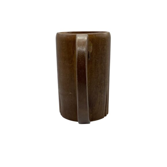 Vtg PHILIPPINE ISLAND Carved Wood Mug Tiki Bar Luau Theme Island Scene 6" - Picture 5 of 7